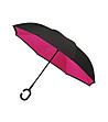 Unisex чадър в розово и черно-2 снимка