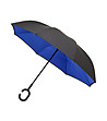 Unisex чадър в кралскосиньо и черно -2 снимка