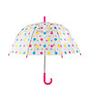 Прозрачен детски чадър с принт на многоцветни точки -0 снимка