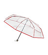 Прозрачен дамски чадър с червен кант-0 снимка