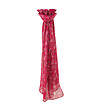 Дамски шал в червено и розово с флорален принт-0 снимка