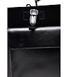 Дамска кожена бизнес чанта в черно Rita-2 снимка