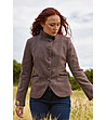 Дамско сако с вълна в меланж на сиво и цвят бургунд Melody-1 снимка
