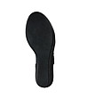Черни кожени сандали на платформа тип еспадрили Alenia-4 снимка