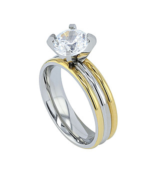 Дамски пръстен Ewoma с бял кристал Swarovski снимка