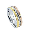 Дамски пръстен в сребристо, златисто и розовозлатисто Moza-0 снимка