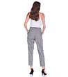 Дамски кариран 7/8 панталон в сиво Tina-3 снимка