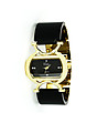 Позлатен дамски часовник в черно с кристали Swarovski Nadine-0 снимка