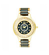 Дамски часовник в черно и златисто с кристали Swarovski и златно покритие Marie-0 снимка