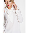 Дамска бяла елегантна блуза-3 снимка