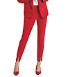 Червен дамски панталон с прорези Netty-0 снимка