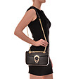 Дамска кожена чанта в черно Elizabeth-4 снимка