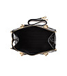 Дамска кожена чанта с ефектен релеф в черно Frederica-3 снимка