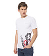 Памучна мъжка бяла тениска с щампа Alister-2 снимка