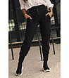 Черен дамски панталон с памук Zina-0 снимка