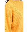 Дамски пуловер в цвят охра с мохер и кашмир Rinea-3 снимка