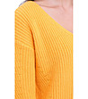 Дамски пуловер в цвят охра с мохер и кашмир Sina-3 снимка