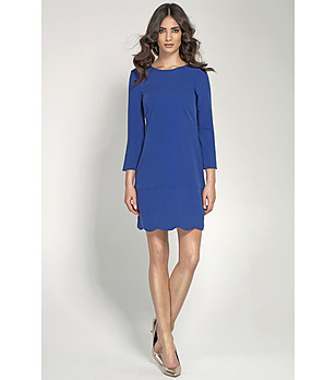 Синя рокля с вълнообразна основа Lexa снимка