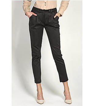 Черен дамски 9/10 панталон с памук Diane снимка