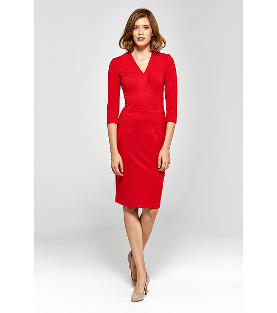 Елегантна червена рокля Rubina снимка