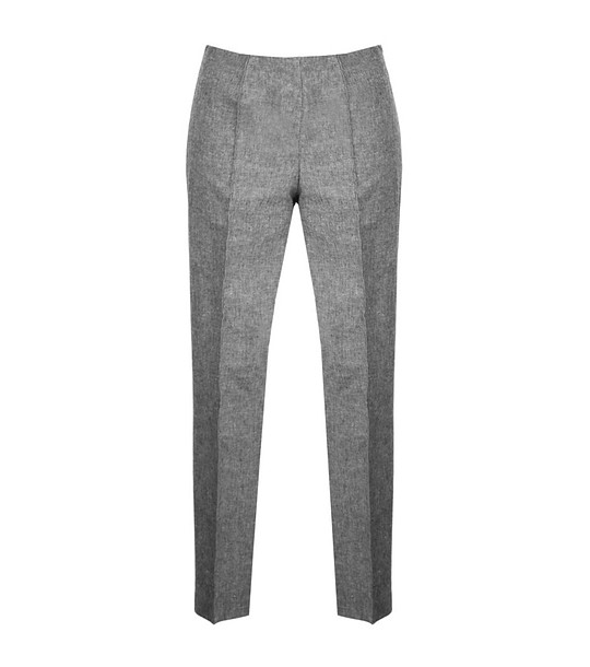 Ленен панталон в сив меланж снимка