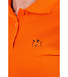 Дамска оранжева памучна блуза с къс ръкав Erikа-3 снимка