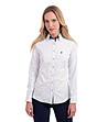 Бяла памучна дамска риза Carеn-0 снимка