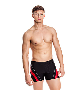 Мъжки бански тип боксерки в черно и червено Dennis снимка