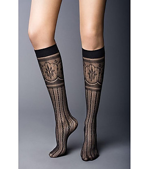 Черни дамски ефектни чорапи 20 DEN Bonita снимка