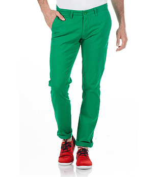 Мъжки памучен панталон в зелено Grant снимка