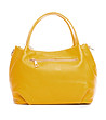 Жълта дамска кожена чанта Nika-1 снимка
