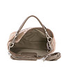 Дамска кожена чанта в цвят таупе Stacy-3 снимка