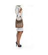 Дамска кожена чанта в цвят таупе Stacy-4 снимка
