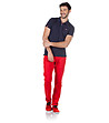 Мъжки памучен панталон в червено Grant-4 снимка