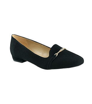 Велурени дамски обувки в черно Helena снимка
