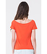 Памучна дамска тениска в оранжево Heather-1 снимка
