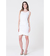 Бяла памучна пола с ефектен дизайн Jolene-2 снимка