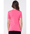 Памучна дамска розова тениска Lisa-1 снимка