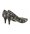 Черни дамски обувки с многоцветен принт Hestia-2 снимка