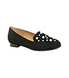 Черни дамски велурени обувки с декорация Ivana-0 снимка