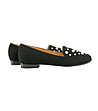 Черни дамски велурени обувки с декорация Ivana-2 снимка