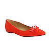 Червени дамски велурени обувки Daniela с декорация-0 снимка
