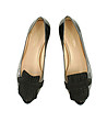 Черни дамски лачени обувки от естествена кожа Marie-1 снимка