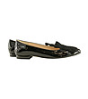 Черни дамски лачени обувки от естествена кожа Marie-2 снимка