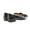 Черни дамски лачени обувки от естествена кожа Marie-4 снимка