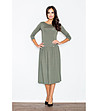 Комплект от блуза и пола в цвят маслина Allie-0 снимка