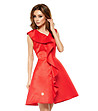 Червена рокля с къдричка Sarifa-2 снимка
