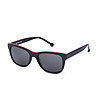 Черни дамски слънчеви очила с контрастни надписи-0 снимка