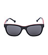 Черни дамски слънчеви очила с контрастни надписи -1 снимка