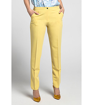 Дамски панталон в жълто Alese снимка